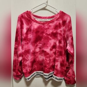 Juicy Couture pink velour crop top lounge wear